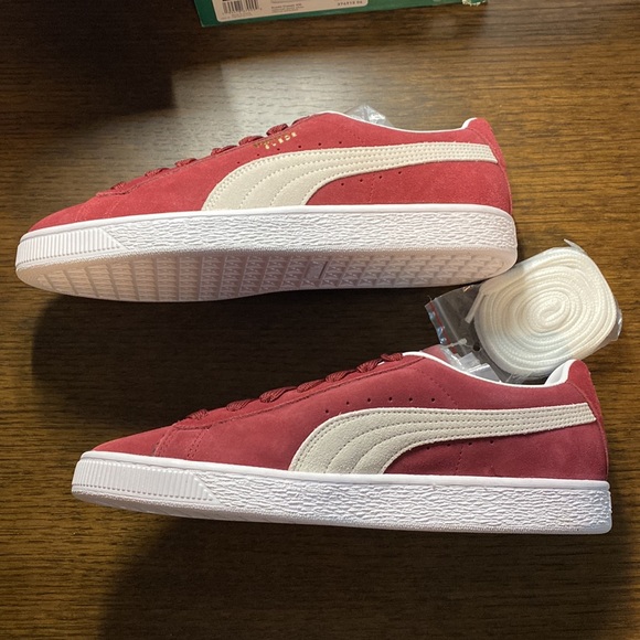 Puma Men’s Suede Classic XXI Sneaker Cabernet-Puma White Size 9 New - Picture 12 of 16